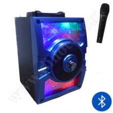 Преносим плеър RoTech, RT-50767, с микрофон, 15W, FM, USB, microSD, BT, Black, Blue